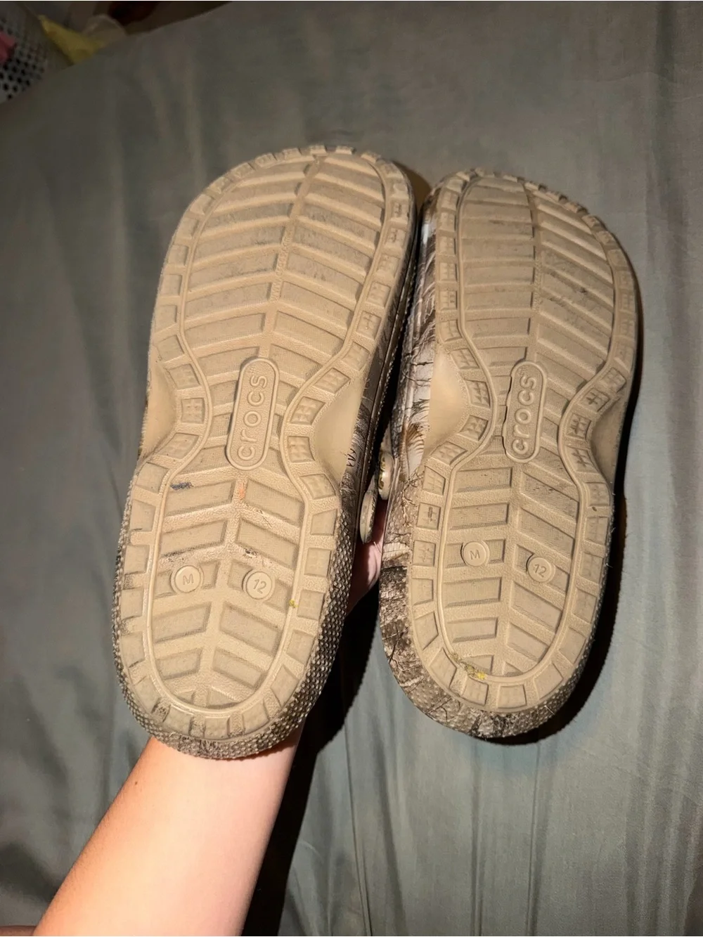 CROCS Mens Lined Clog in Brown Camo Print
